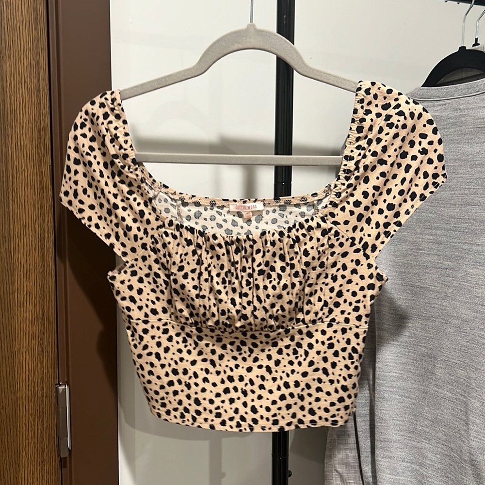 Cheetah print crop top.